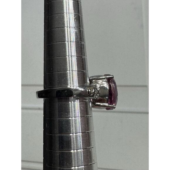 Sterling Silver Orchid Quartz Ring Size 6 - Picture 2 of 5